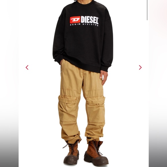 Diesel S-Boxt-Div Sweatshirt with Denim Division logo 100% Cotton